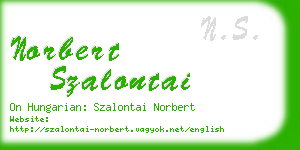 norbert szalontai business card